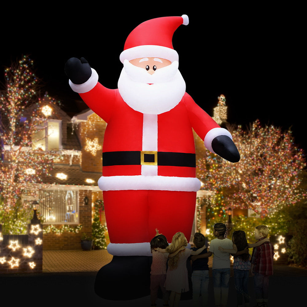 Jingle Jollys Christmas Inflatable Santa 5M Illuminated Decorations