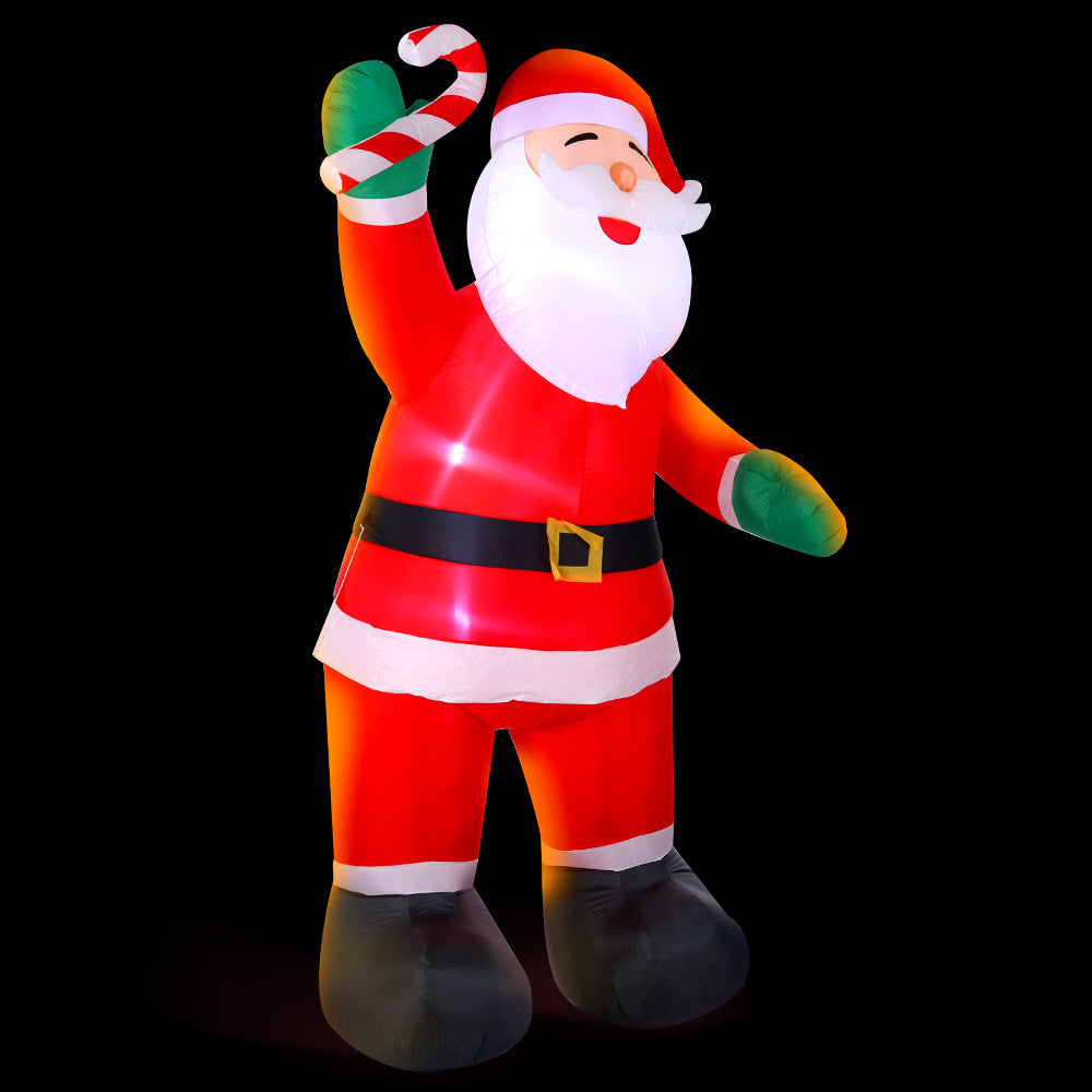 Jingle Jollys Christmas Inflatable Santa 3M Illuminated Decorations