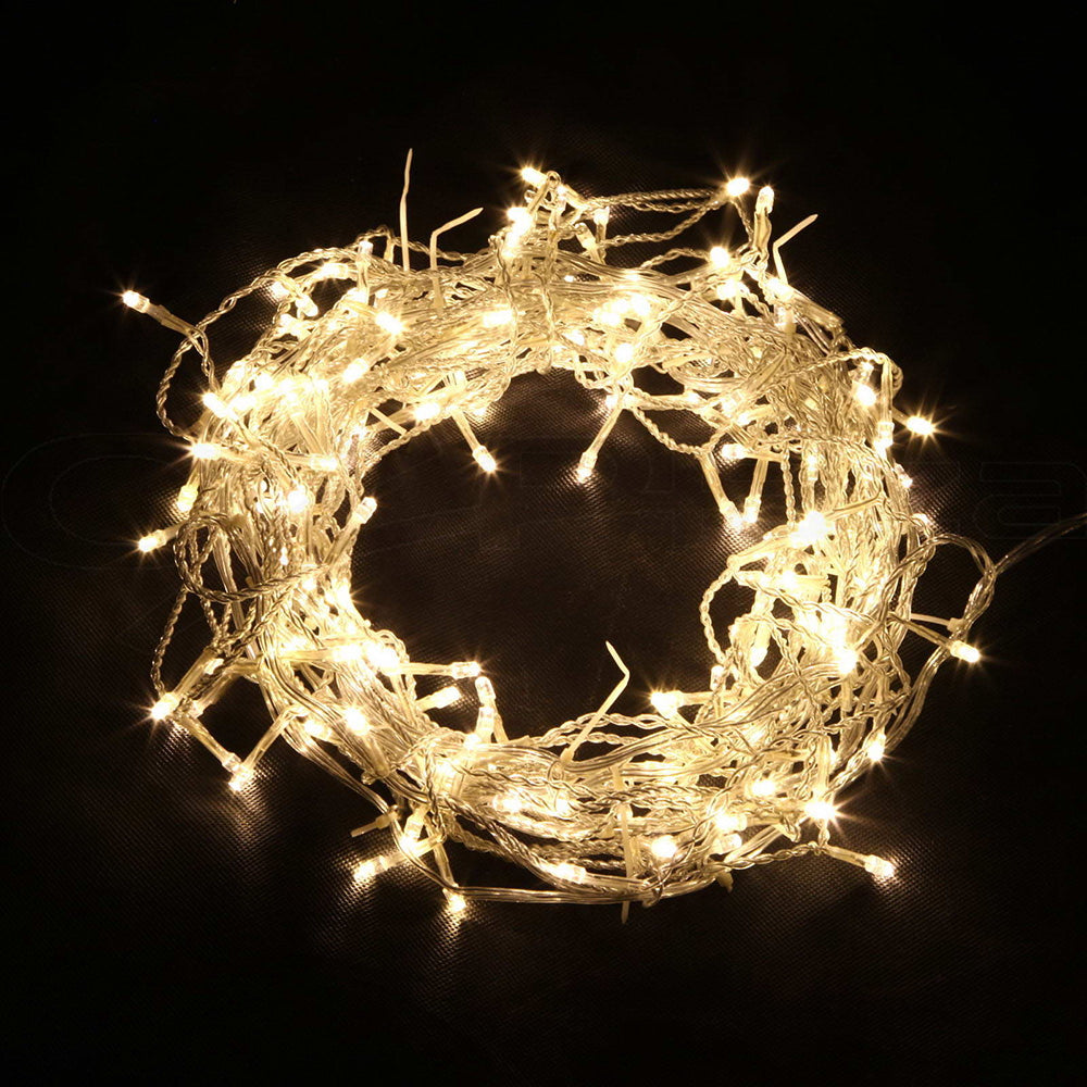 Jingle Jollys 20M Christmas Lights Icicle Light 800 LED Warm White Decor
