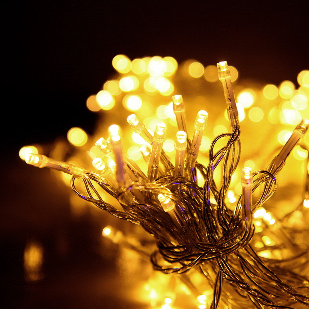 Jingle Jollys 20M Christmas Lights Icicle Light 800 LED Warm White Decor