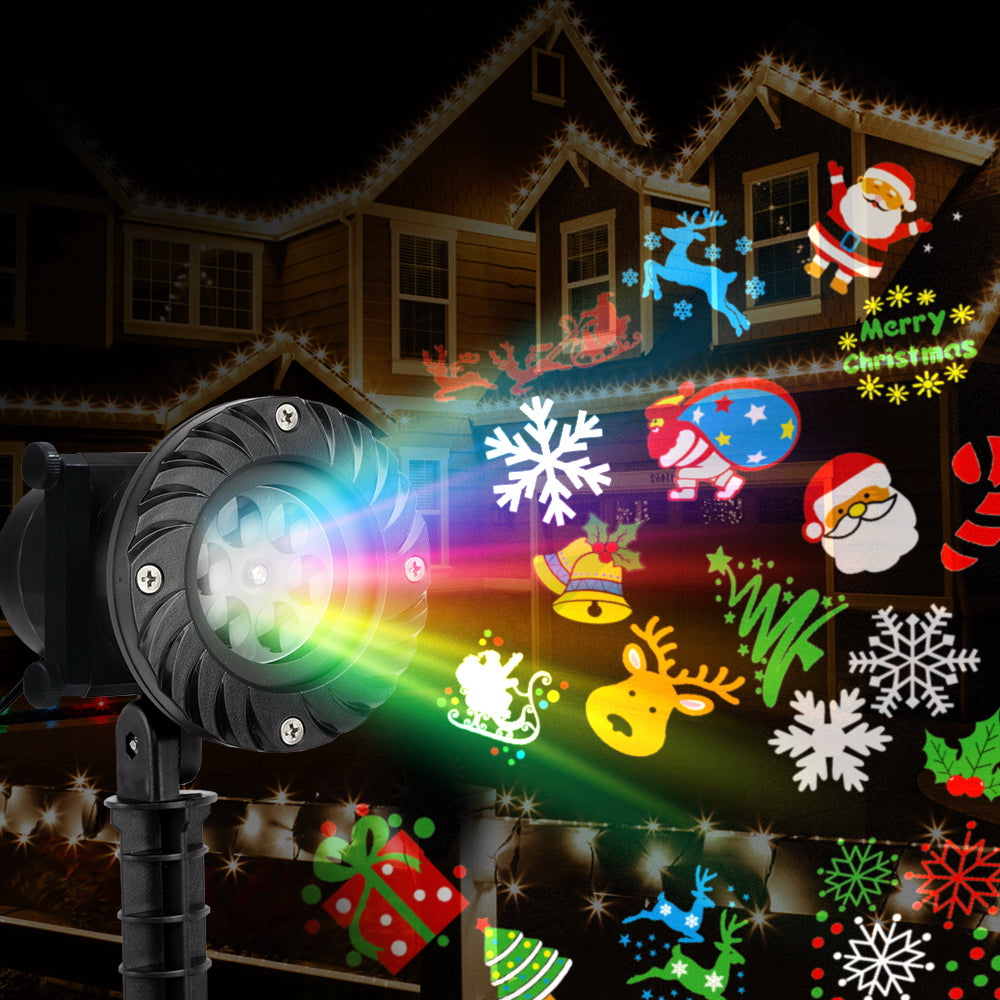 Jingle Jollys Christmas Lights Projector Light Outdoor Decorations Out