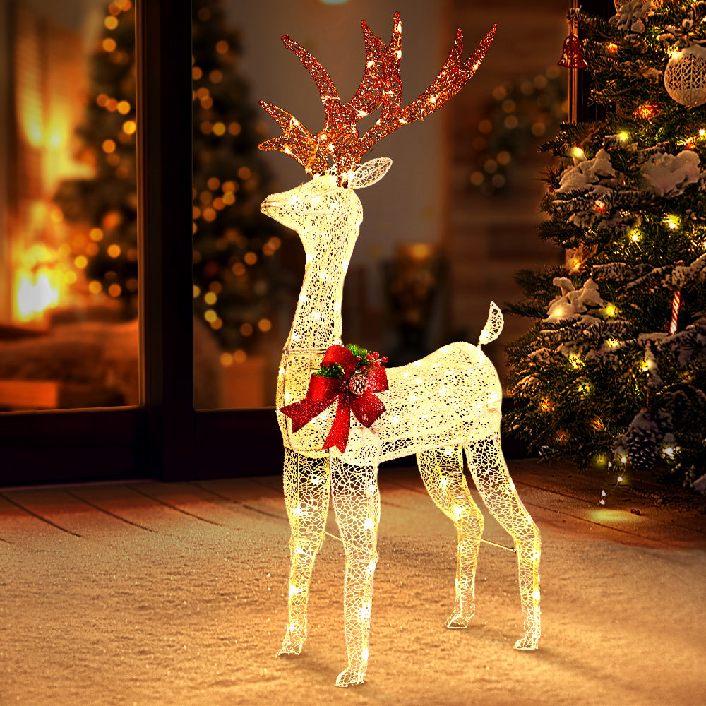 Jingle Jollys Christmas Lights 150cm Reindeer 100 LED Decorations