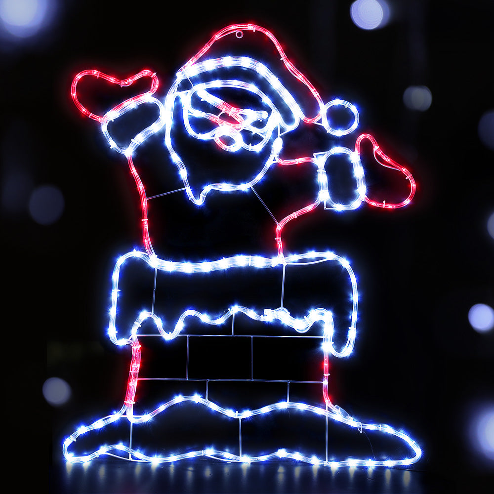 Jingle Jollys Christmas Lights 101cm Santa 248 LED Decorations