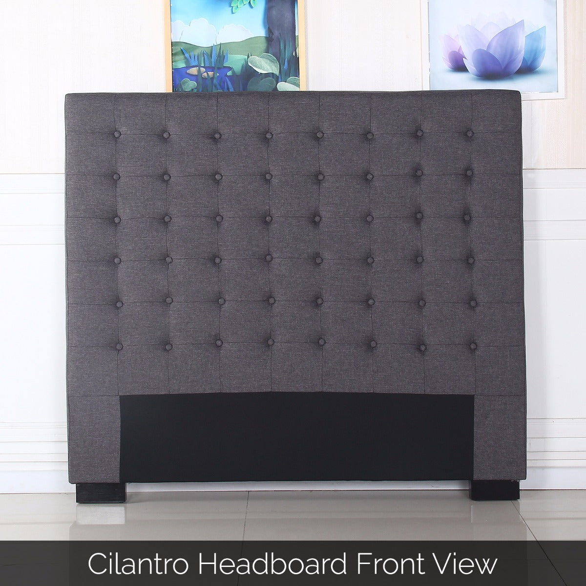 Cilantro Double Charcoal Headboard