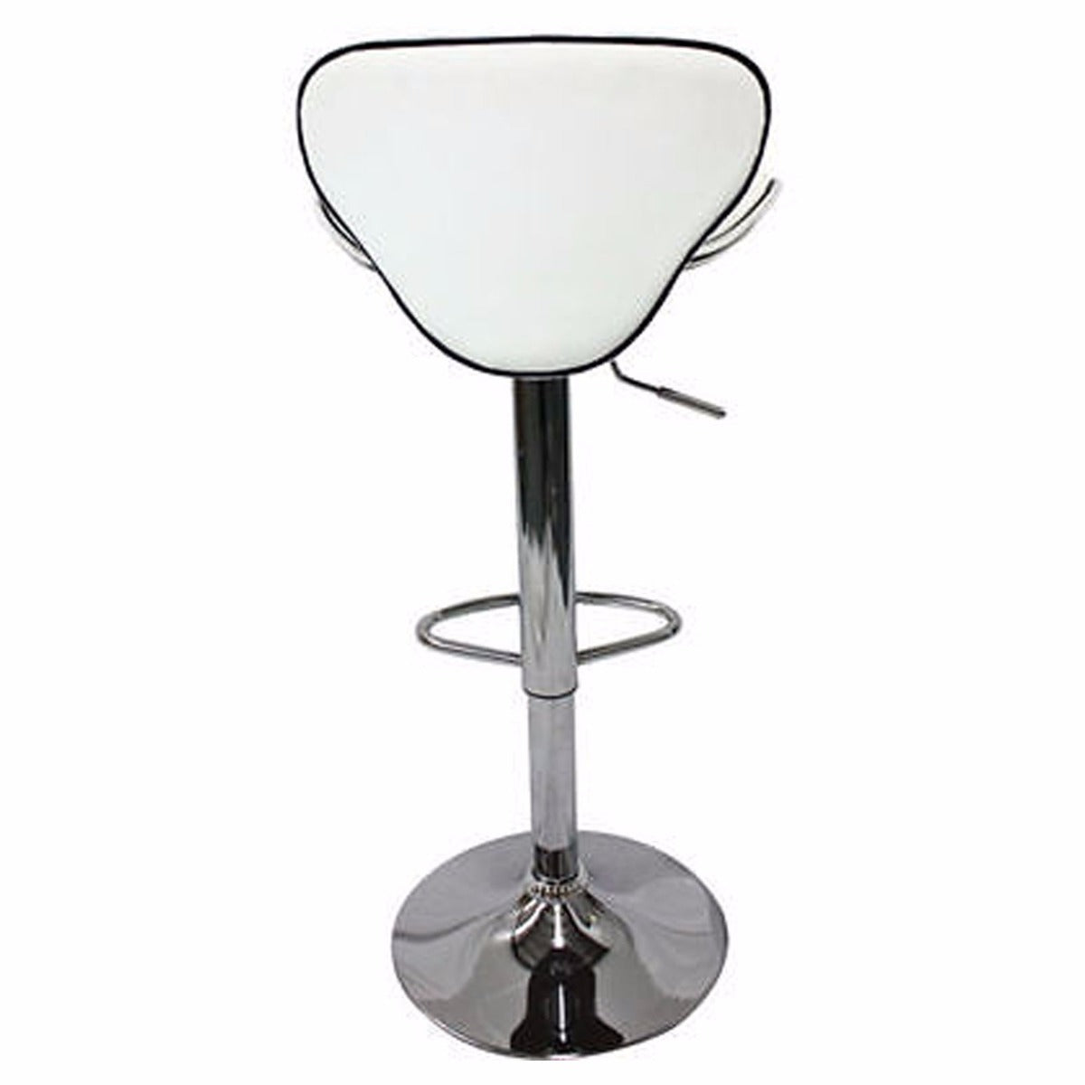 Adjustable Mid High Back WhiteBar Stools Faux Leather Set of 2