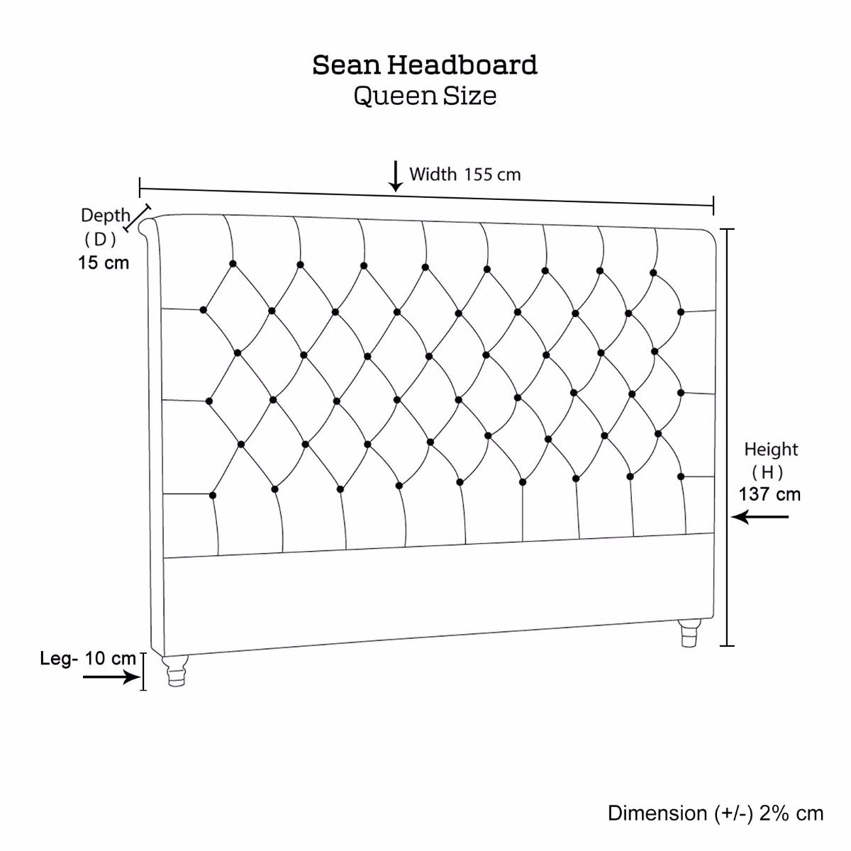 Upholstered French Provincial Queen Headboard, Beige