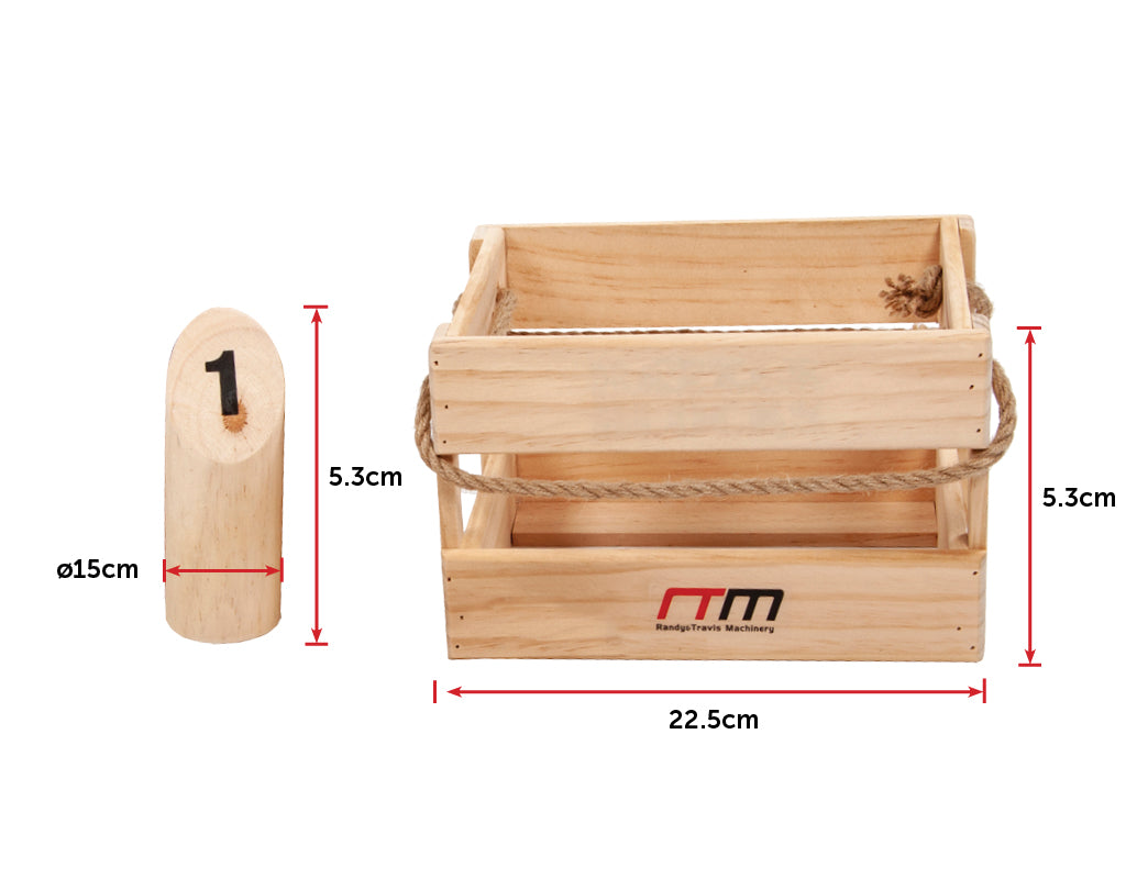 Timber Number Toss Game Set with Carry Case - 12 Pins